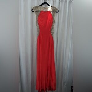 Beautiful red-orange dress!